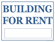 Building For Rent Sign