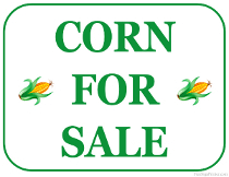 Corn For Sale Sign