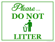 Do Not Liter Sign