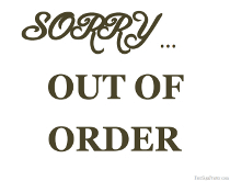 Sorry Out of Order Sign