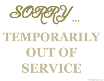 Temporarily out of Service Sign