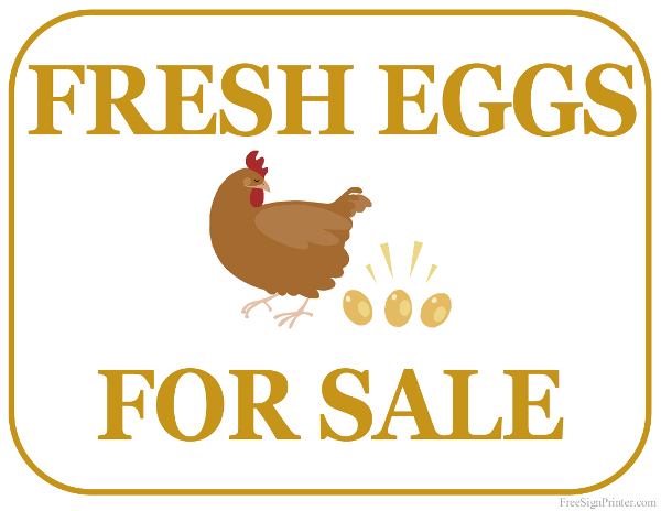 Free Printable Eggs For Sale Sign