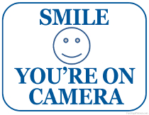 Funny Printable Smile You&rsquo;re on Camera Sign
