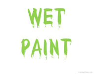 Printable Wet Paint Signs