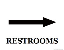 Restroomwith Right Arrow Sign