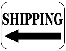 Shipping Sign with Arrow Pointing Left