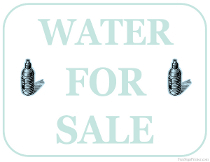 Water For Sale Sign