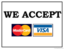 We accept Mastercard and Visa