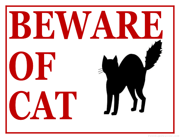 cat found sign template